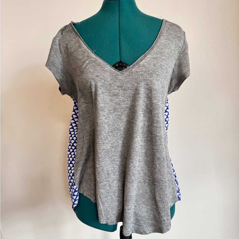 Anthropologie Contrast Back Shirt